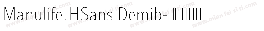 ManulifeJHSans Demib字体转换